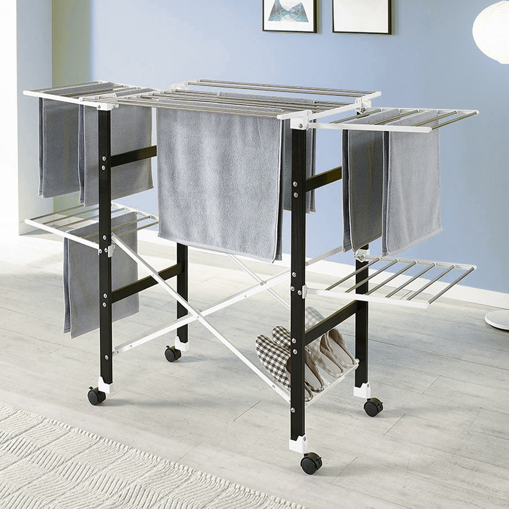 씨에스리빙 브리즈 베이직 이동접이식 빨래건조대