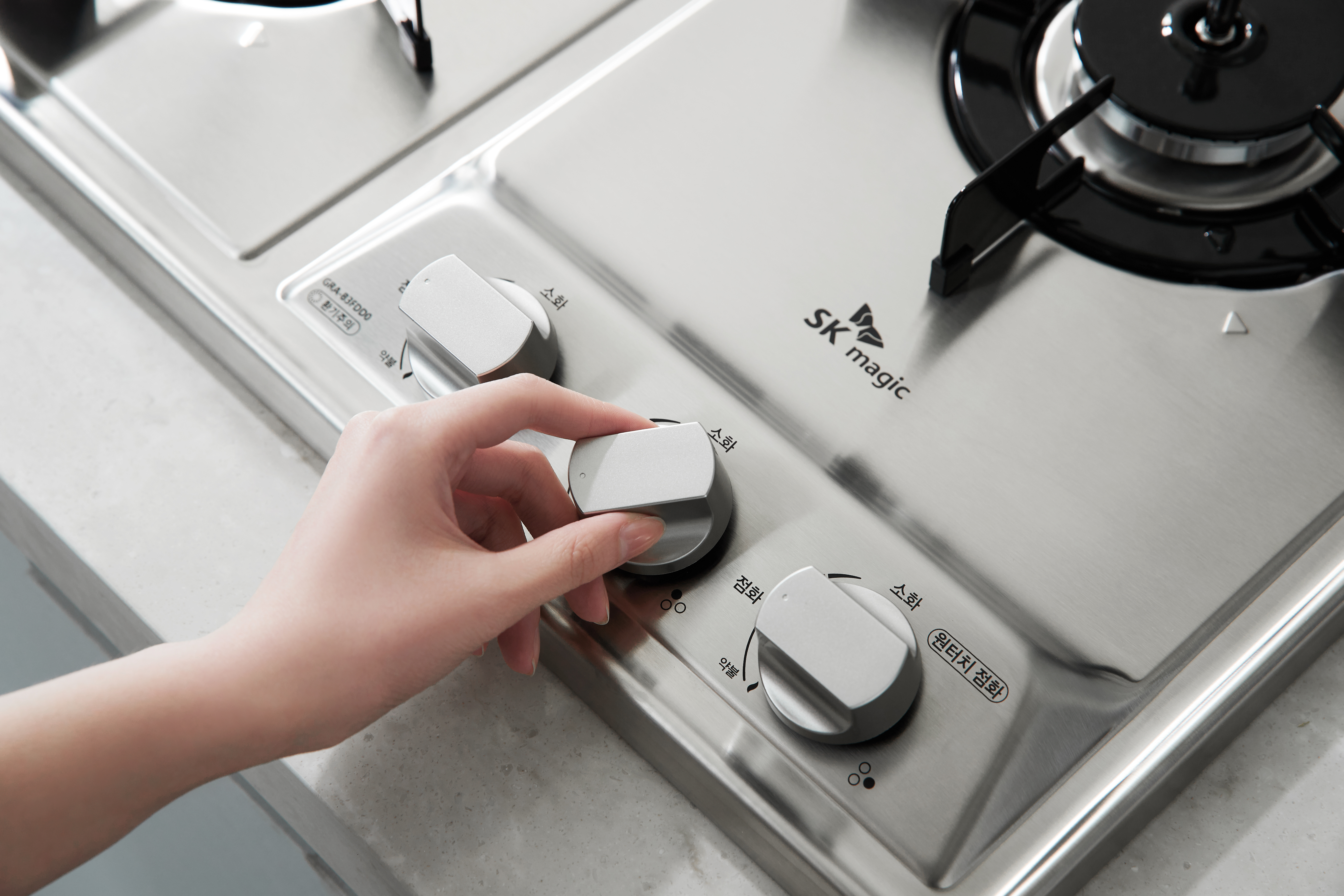 나비엔매직 빌트인 가스렌지 가스쿡탑레인지 560x430-440 GRB4103PDSS LPG