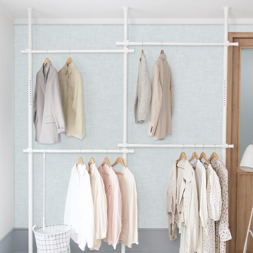 4단 원룸 세우는 옷걸이 거치대 천장 옷 봉 옷걸이 행거