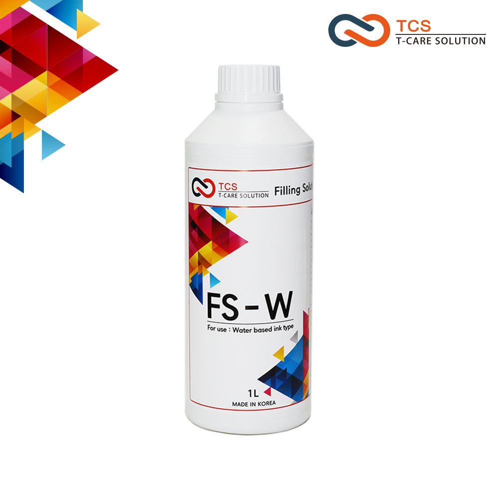 TCS FS-W 1L Filling Soluton 필링솔루션 카트리지 헤드 막힘 굳는 현상 방지
