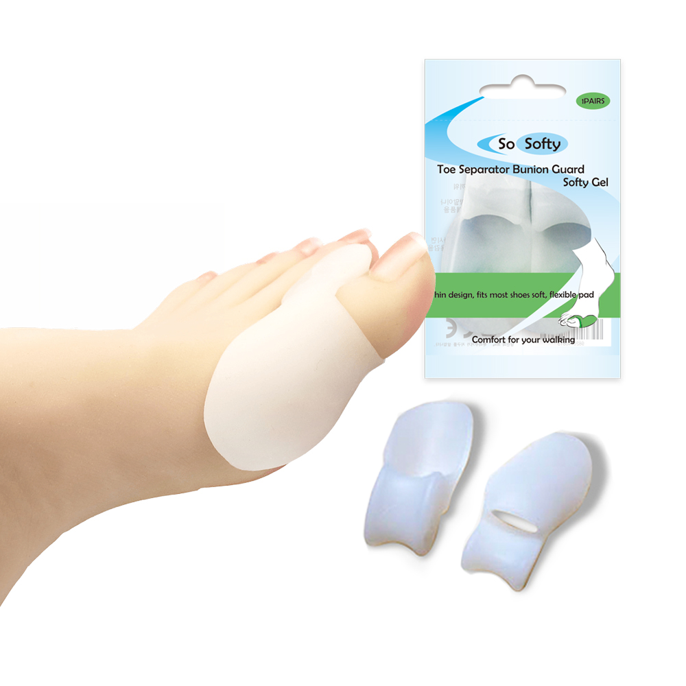 포렉스 실리콘 엄지발가락 분리 무지 패드 교정기 발 외반증 사이 링 통증 굳은살 보호대