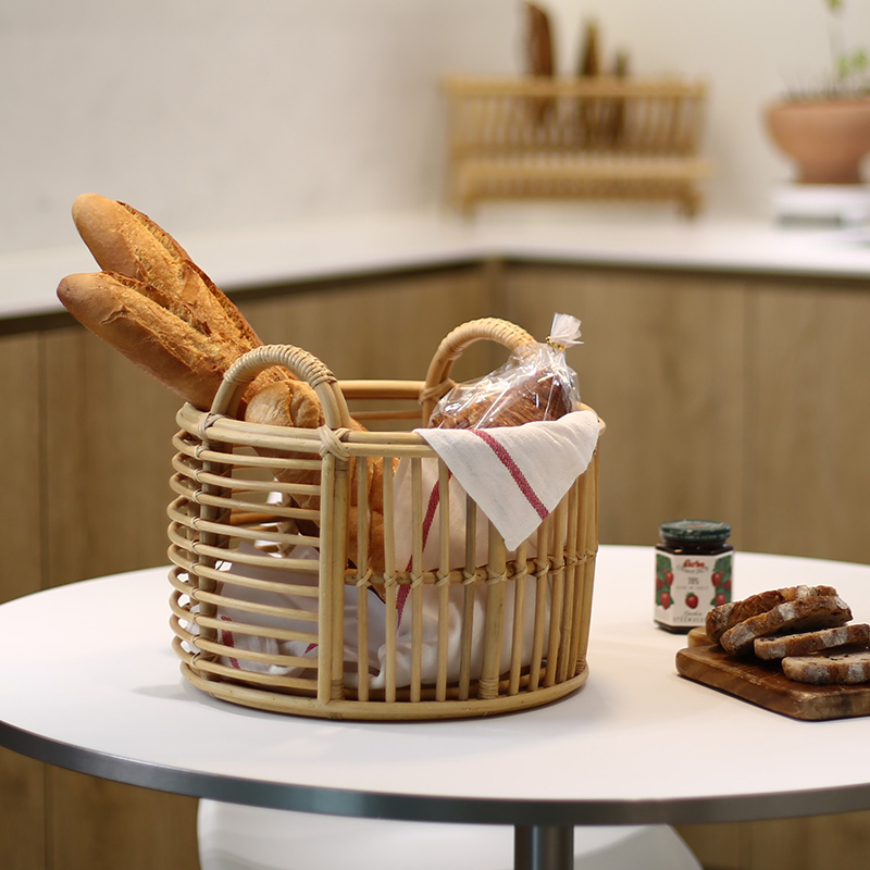 보르드 라탄바구니 수납 바스켓 과일 빵 장난감 수건 피크닉 손잡이 다용도