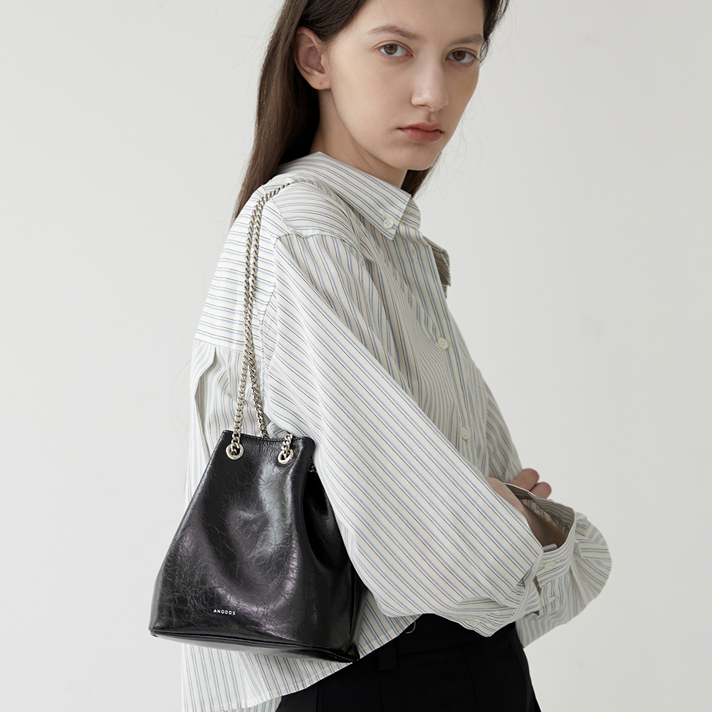 [앤오즈] 티위 체인 레더 버킷백 6컬러