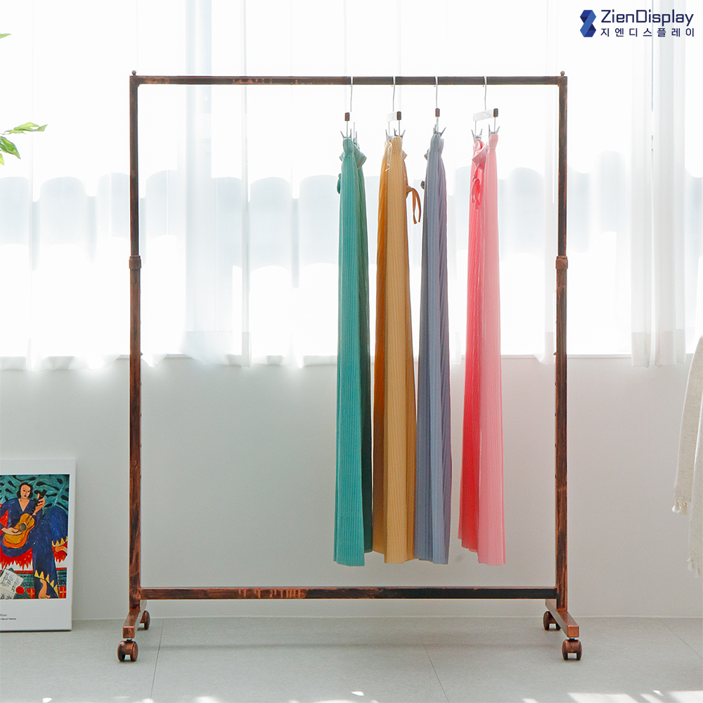 지엔 버튼식 높낮이조절 의류매장 옷가게 홈쇼핑 스탠드행거