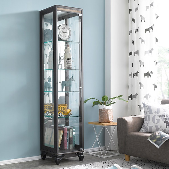슬림 장식장 유리 진열장 유리장 양주 위스키 투명 술 진열대