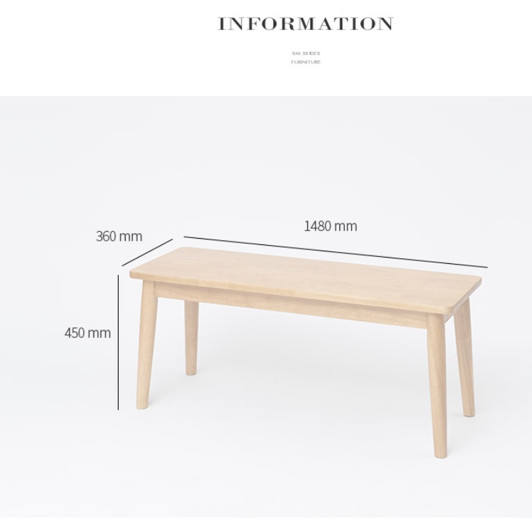 우드 긴의자 원목 장 의자 낮은 식탁 식당용 3인용 벤치 일자의자 나무 3인 카페