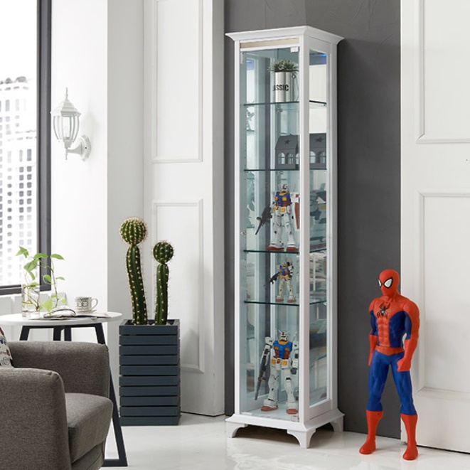 슬림 키높이 장식장 코너 장식장 상패 양주 트로피 유리 진열장