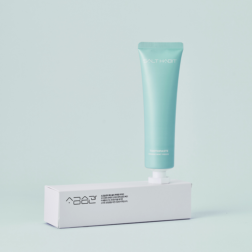 잇몸부었을때 합성 계면활성제없는 천일염 프로폴리스 소금습관치약 120g 입냄새 치석 제거 - 상품 이미지