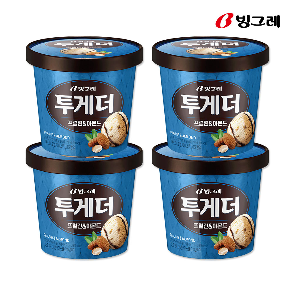 빙그레 투게더 아이스크림 6종 4개 (바닐라 딸기 초코 프럴린아몬드 쿠앤크 택) - 상세 이미지 5