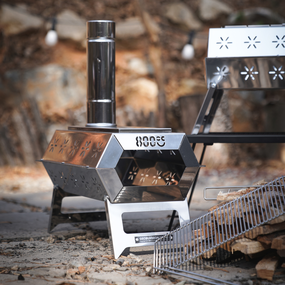 800도씨 캠핑 화로대  바베큐 그릴 불멍 거북선 화로 연통형