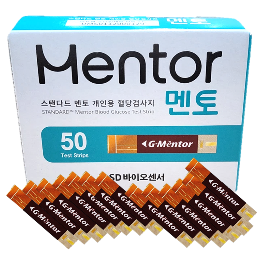 SD바이오센서 스탠다드 멘토 혈당측정검사지 50매 당뇨 당수치 측정 스틱 글루코나비 - 상품 이미지