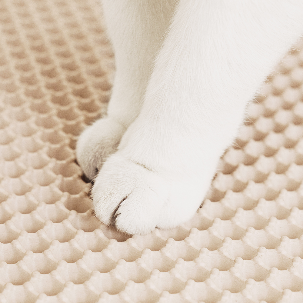 에코폼 고양이 모래매트 사막화방지 화장실 캣 벌집 발판 룰루 매트 60x60x1.2cm