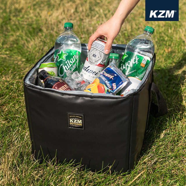카즈미 스카디 소프트 쿨러 캠핑 아이스 박스 25L 쿨러백 보냉 배달 가방 접이식 라이더