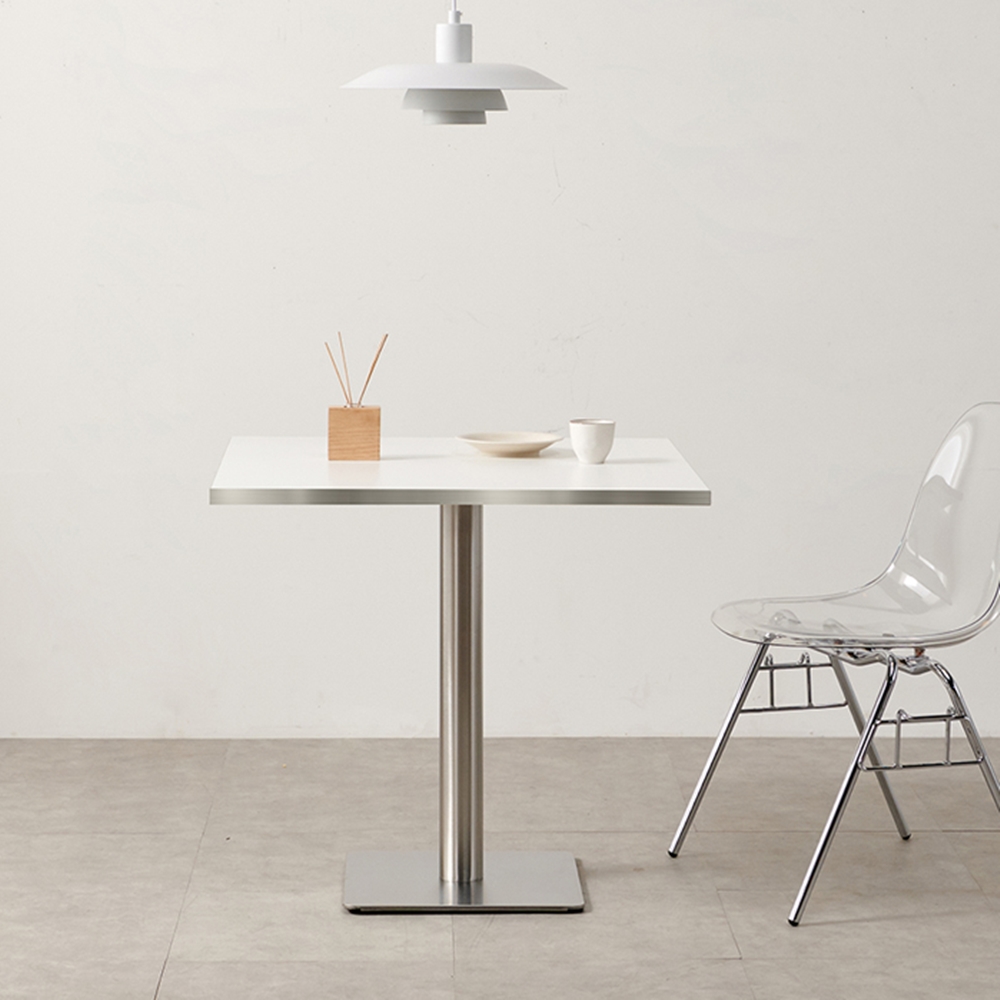 멜로스 1인용식탁 식탁겸책상 폭좁은 다이닝 업소용 정사각 테이블 원룸식탁