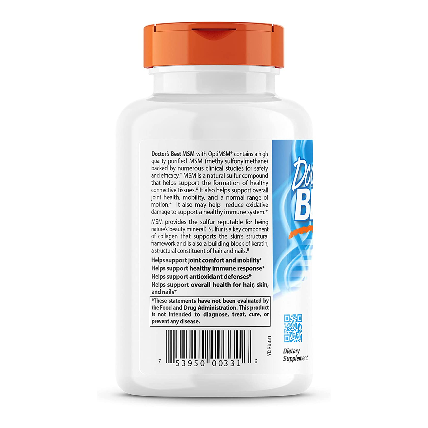닥터스베스트 MSM 1000mg 옵티MSM 180식물성캡슐 - 상세 이미지 3