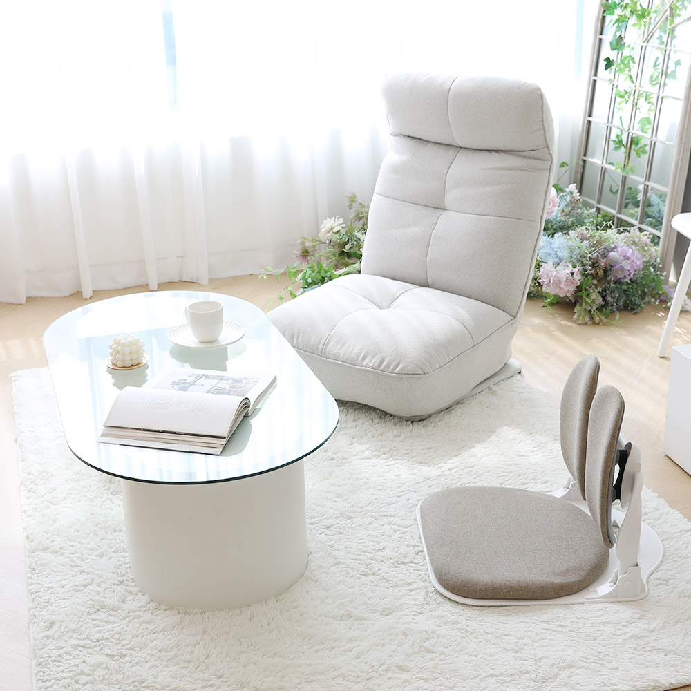 린백 좌식의자 1인용 휴대용 접이식 리클라이너 앉은뱅이 등받이 의자