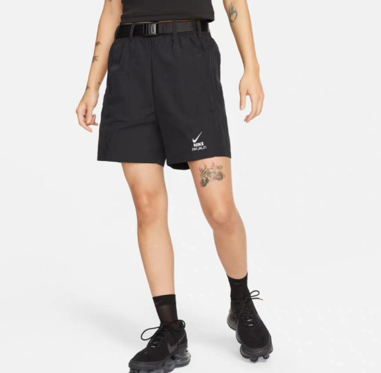 나이키 우먼스 스포츠웨어 벨트 우븐 쇼츠 반바지 트레이닝 팬츠 SD3 DV8045-010