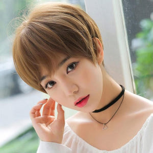 데일리 스타일 숏컷 가발 짧은 컷트 통가발