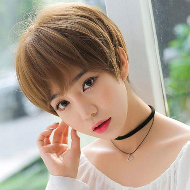 데일리 스타일 숏컷 가발 짧은 컷트 통가발