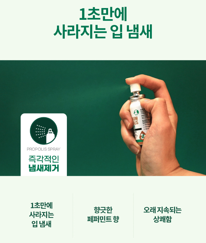 구강 스프레이 청결제 입냄새 구취 제거 양치후 휴대용 가글 마우스 스프레이 3병 - 상세 이미지 5