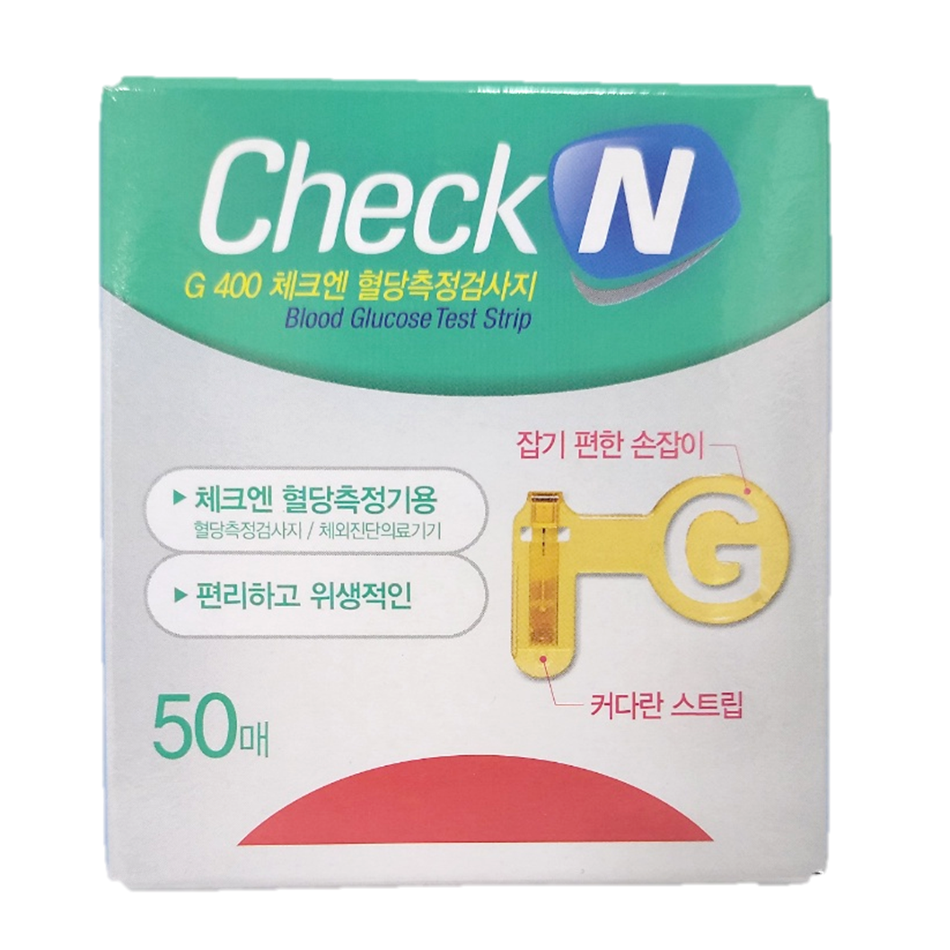 일동제약 체크앤 체크엔 혈당측정 검사지 50매 당수치 혈당기 - 상품 이미지