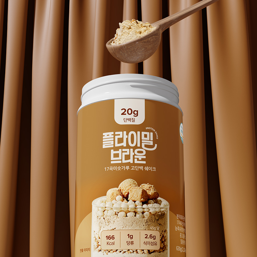 플라이밀 단백질 쉐이크 대용량 브라운, 630g, 1개 - 상세 이미지 2