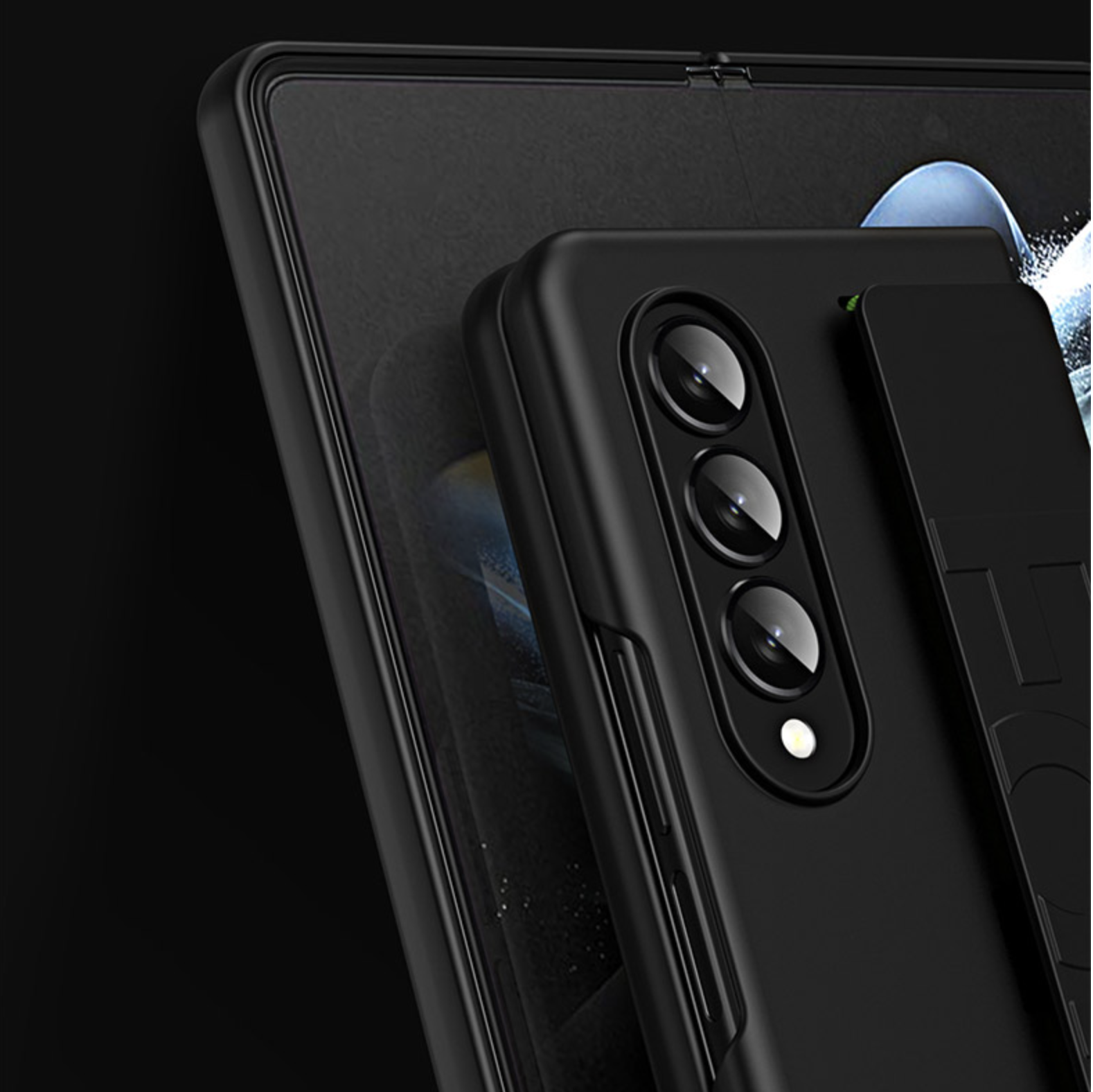 갤럭시 스트랩 범퍼 커버 핸드폰 케이스 화이트, 갤럭시Z 폴드4 - 상세 이미지 4