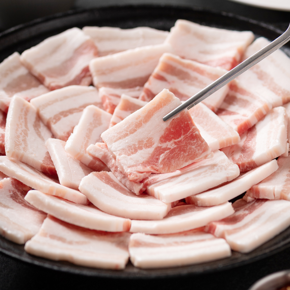 냉동 삼겹살 냉삼 수입 돼지고기 절단 대패삼겹살