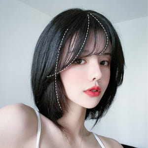 데일리 앞머리 탑피스 정수리 가발 붙임머리
