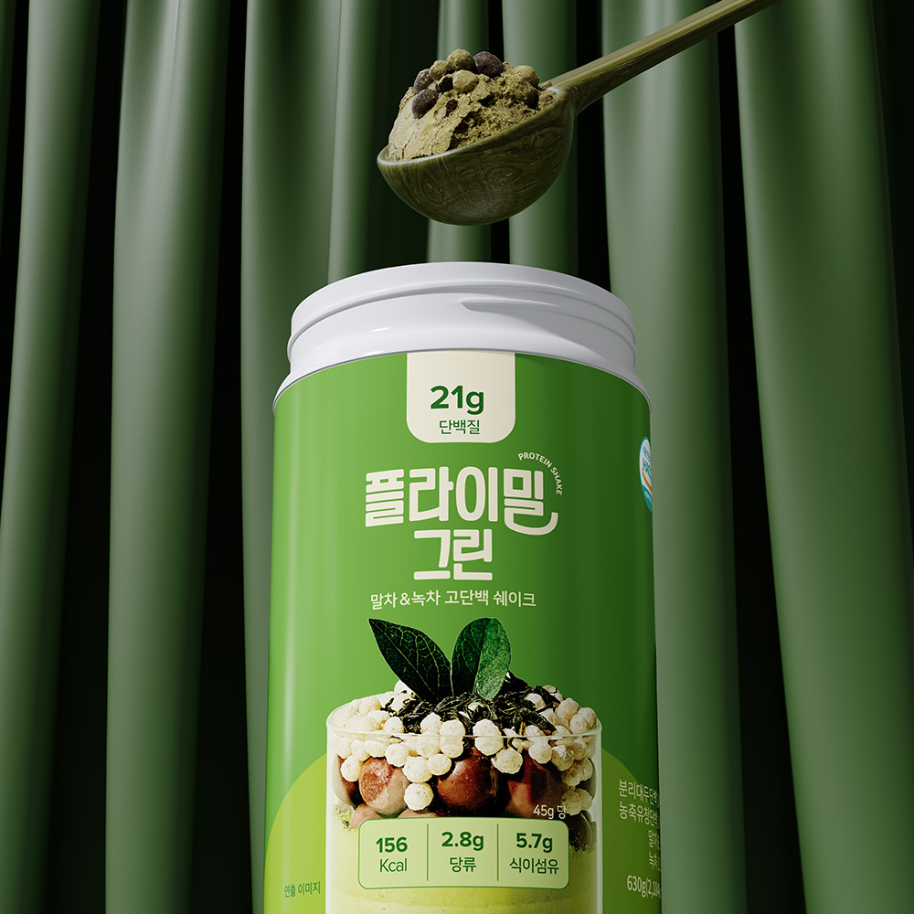 플라이밀 단백질 쉐이크 대용량 그린, 630g, 1개 - 상세 이미지 2