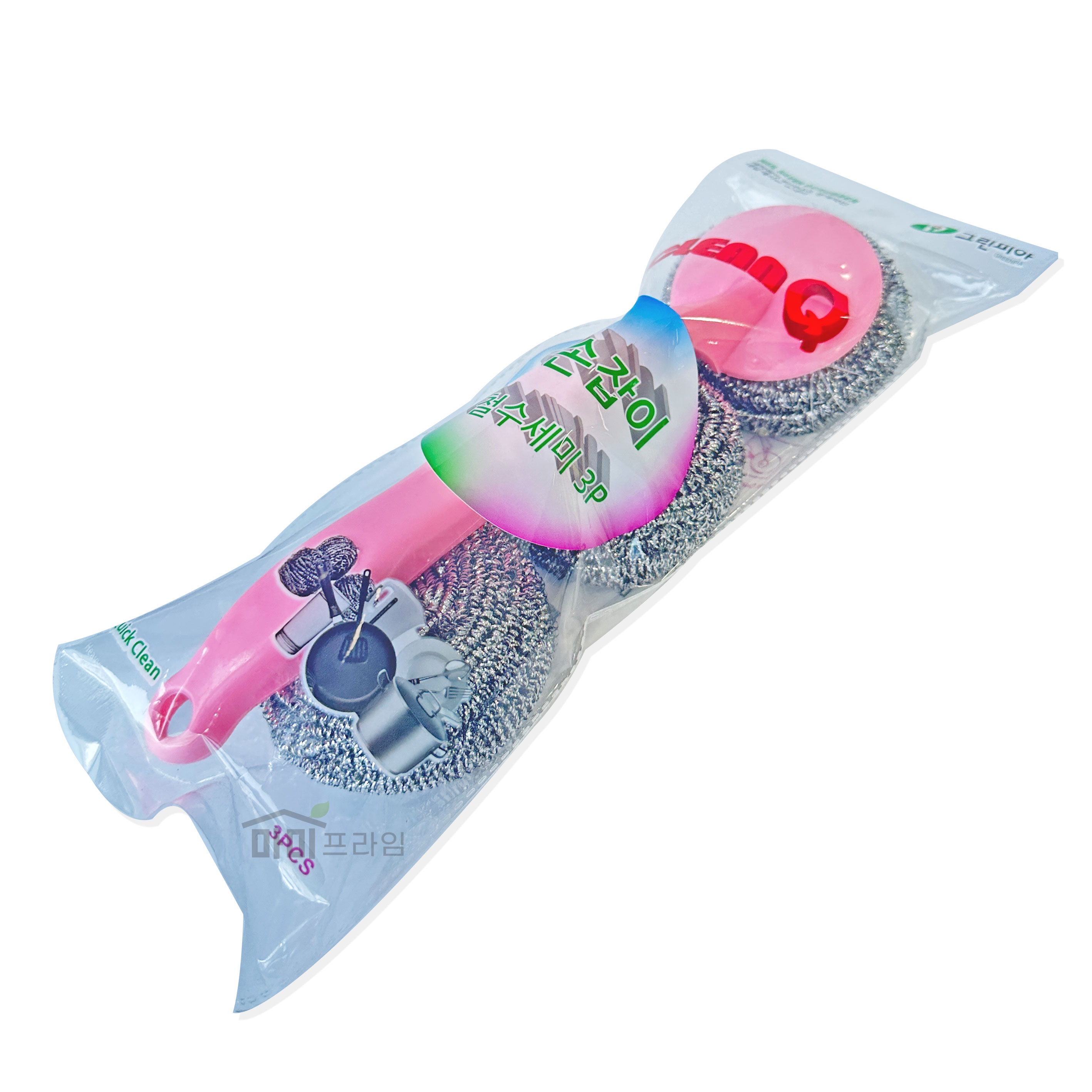 손잡이수세미 강력 스텐 철수세미 탄냄비 3P - 상세 이미지 2