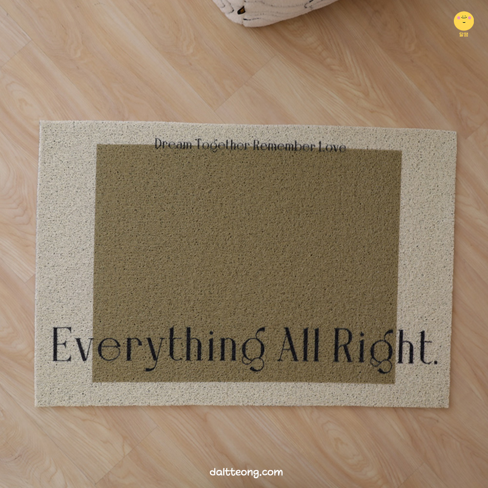 달떵 올리브 레터링 현관 코일 매트 베란다 발코니 바닥 업소 출입구 발매트 60x40