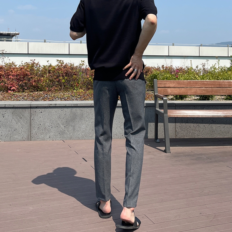 1+1 남자 니르 여름 9부 아이스 쿨 일자 슬림 슬랙스 이미지 4