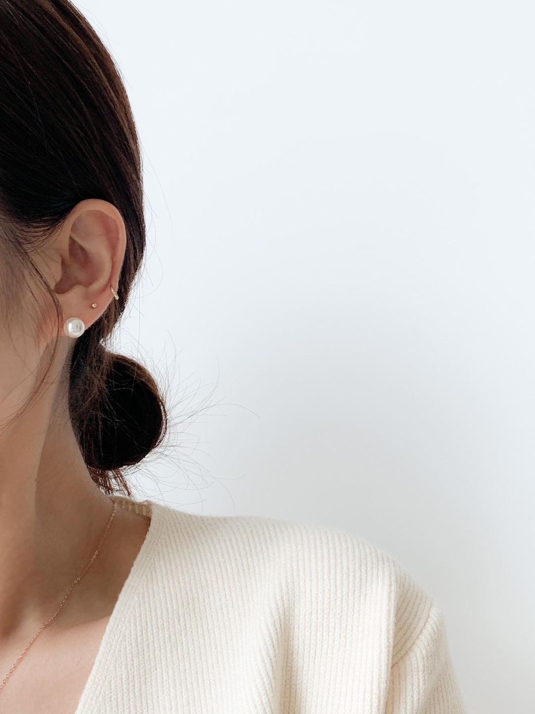 14k 스와로브스키 진주 귀걸이 (화이트진주) 3mm 4mm 6mm 8mm 10mm 12mm - 상세 이미지 3