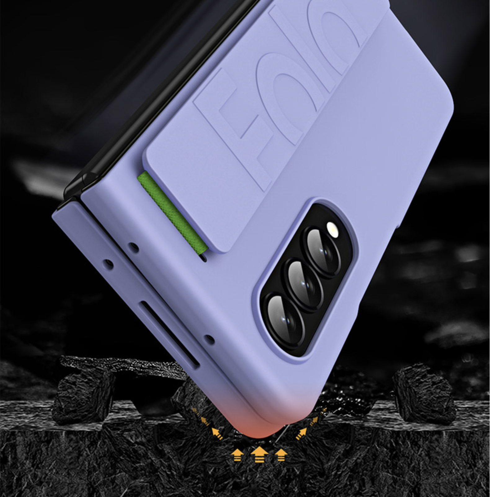 갤럭시 스트랩 범퍼 커버 핸드폰 케이스 화이트, 갤럭시Z 폴드4 - 상세 이미지 3