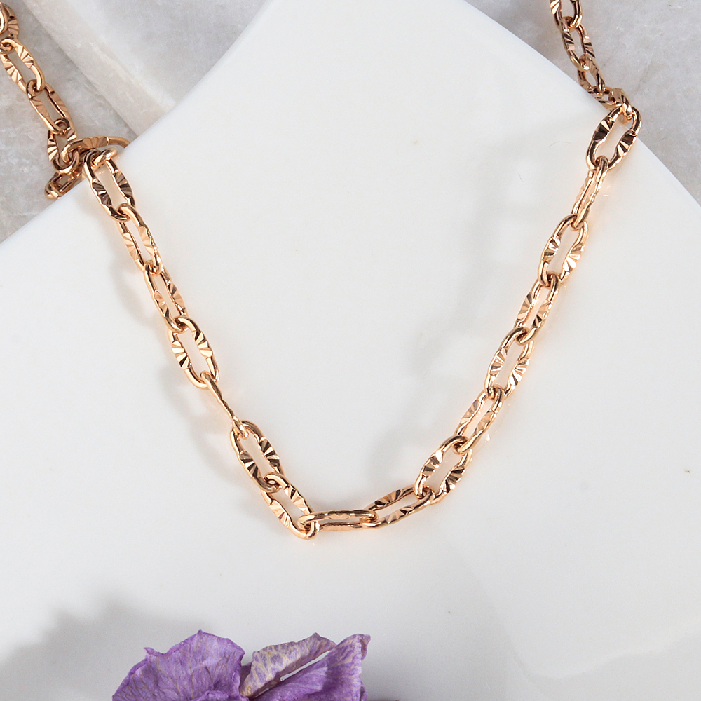 할로우 커팅 볼륨 클립 체인 목걸이 줄 18k 레이어드 30대 여자 생일 선물 - 상품 이미지