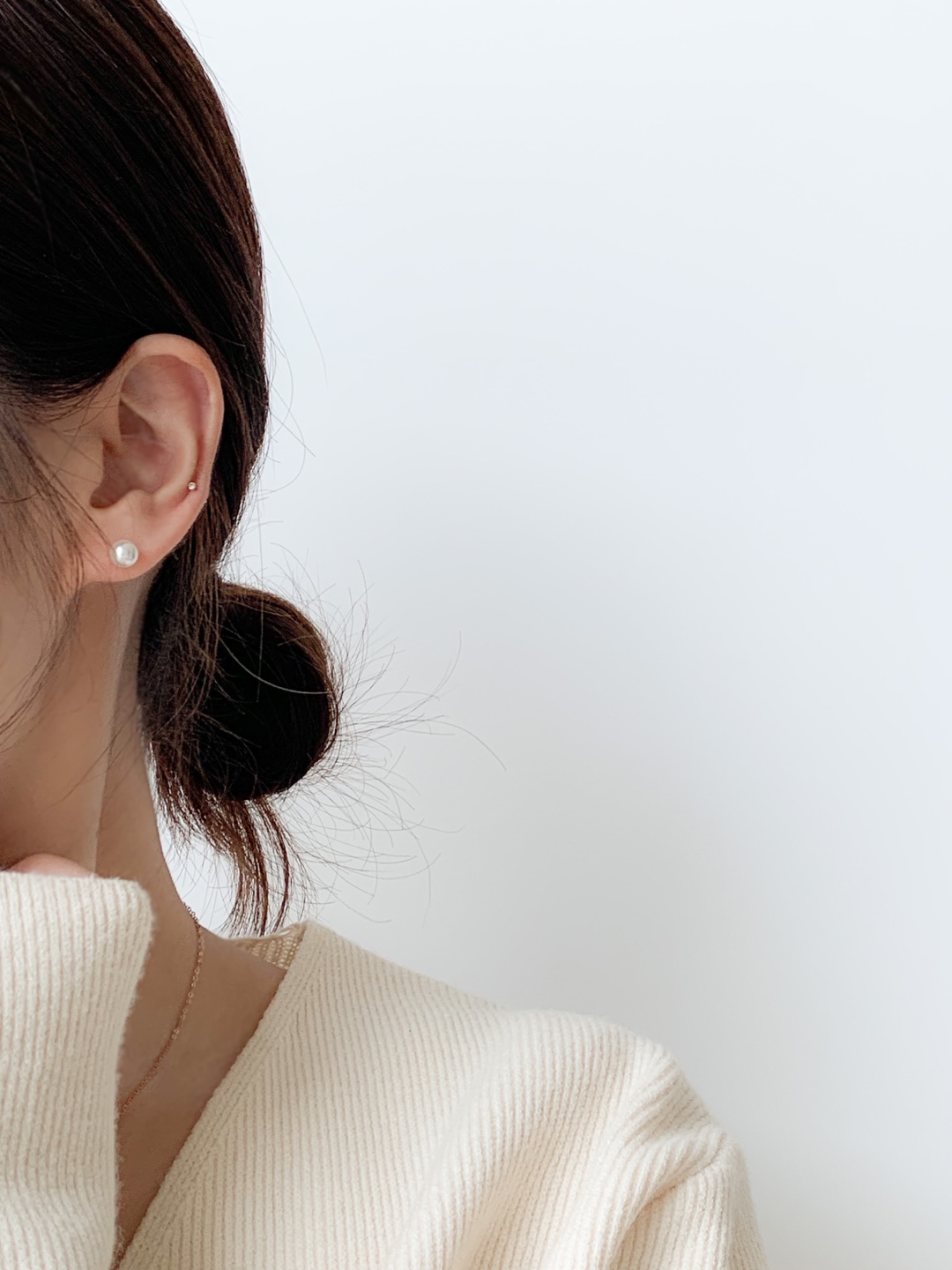 14k 스와로브스키 진주 귀걸이 (화이트진주) 3mm 4mm 6mm 8mm 10mm 12mm - 상세 이미지 4