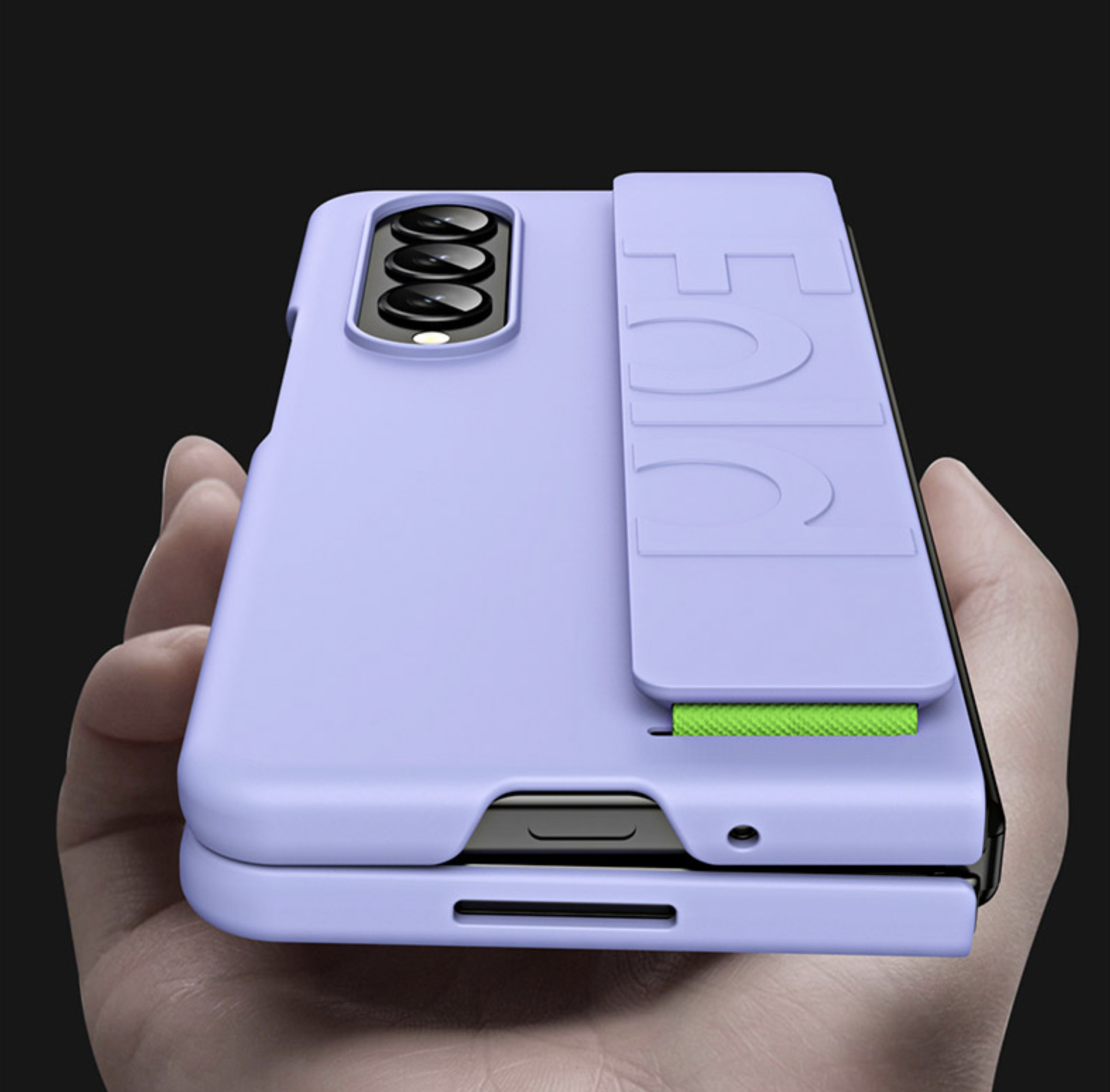 갤럭시 스트랩 범퍼 커버 핸드폰 케이스 화이트, 갤럭시Z 폴드4 - 상세 이미지 5