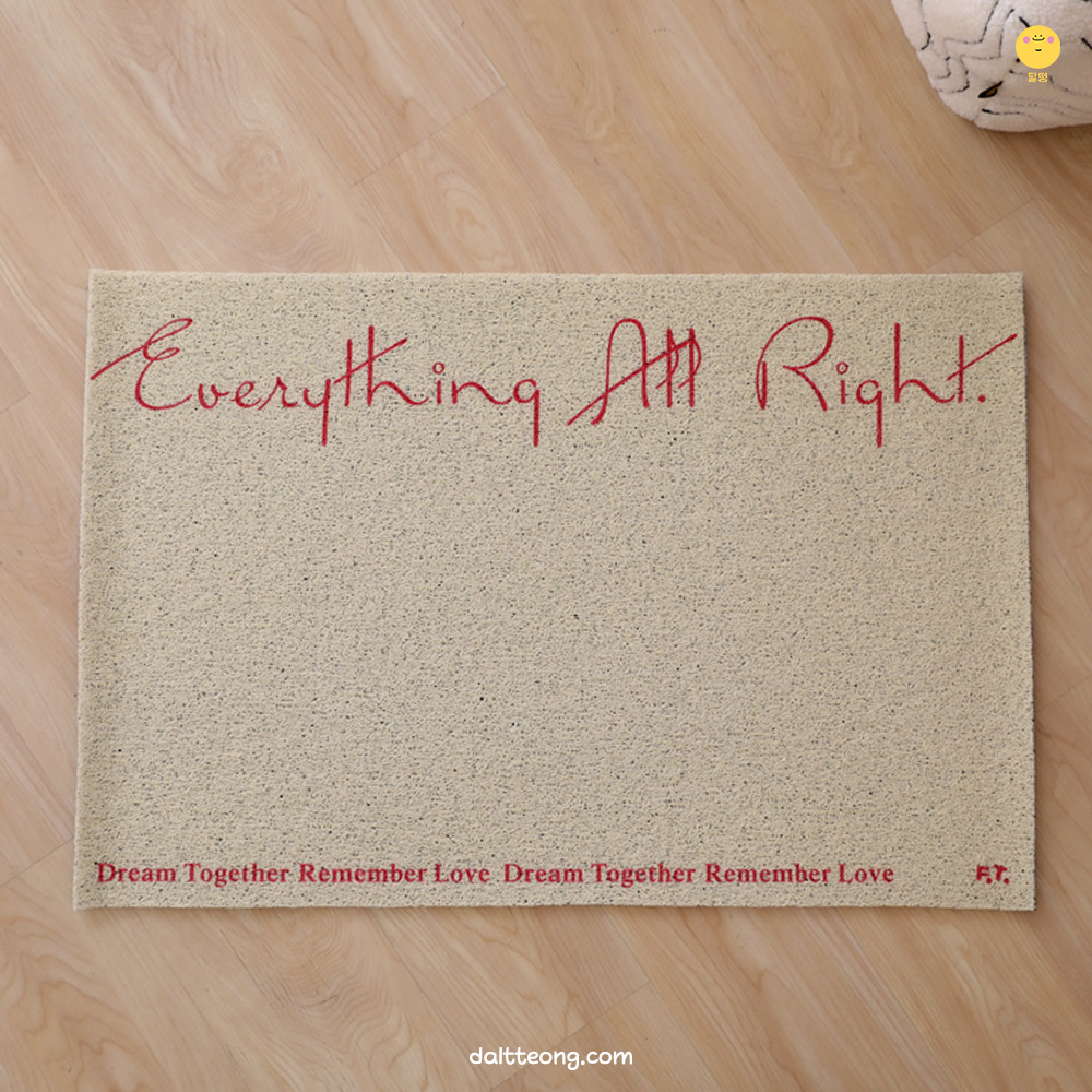 달떵 레드 레터링 현관 코일 매트 베란다 발코니 바닥 업소 출입구 발매트 60x40