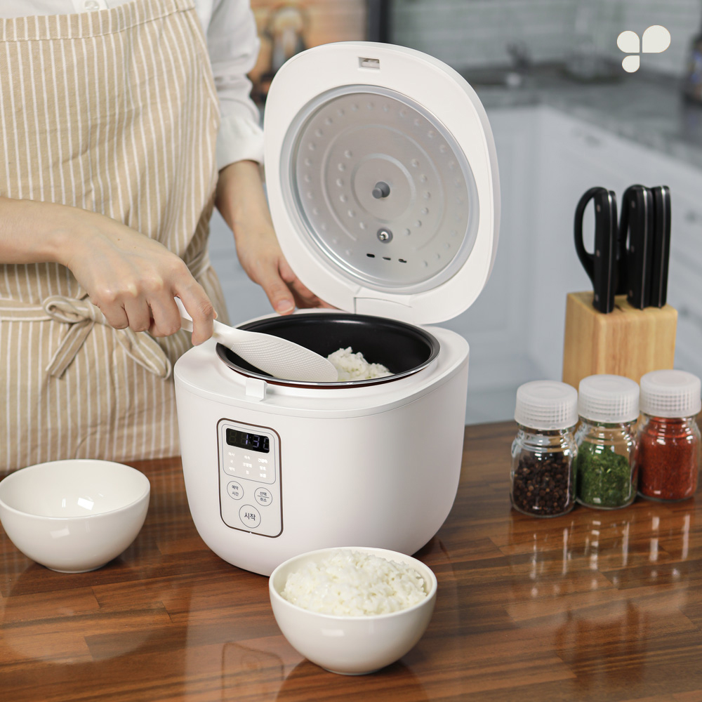 키친아트 미니 소형 전기밥솥 3인용 요리 발효 죽 밥