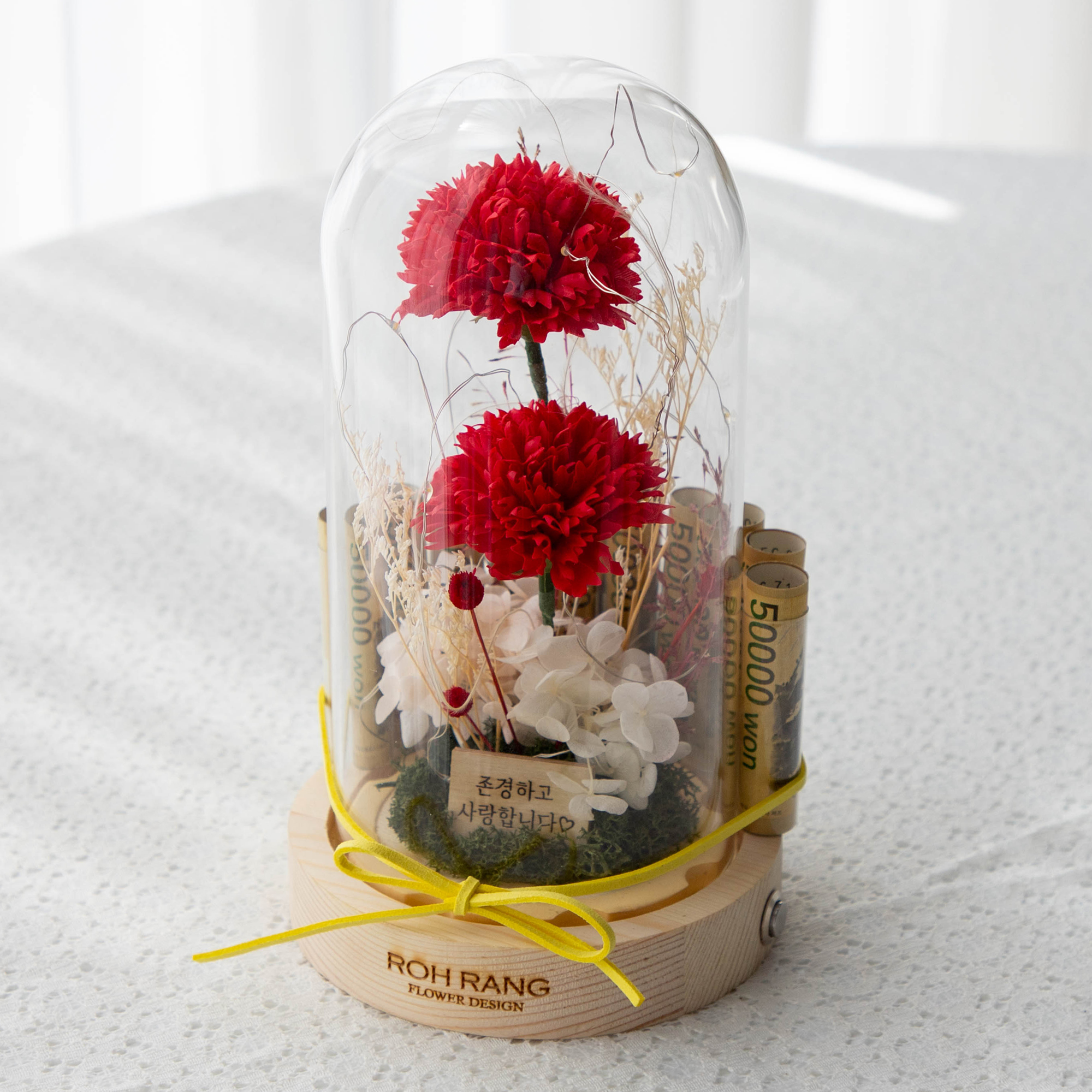 돈꽃다발 어버이날 카네이션 개업 돈다발 미니화환 꽃바구니