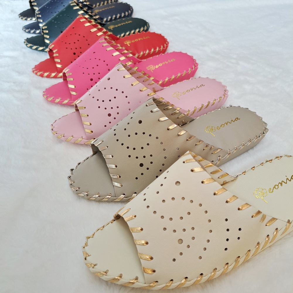 가죽 실내화 거실 실내 슬리퍼 여성 호텔 레자 고급 거실화