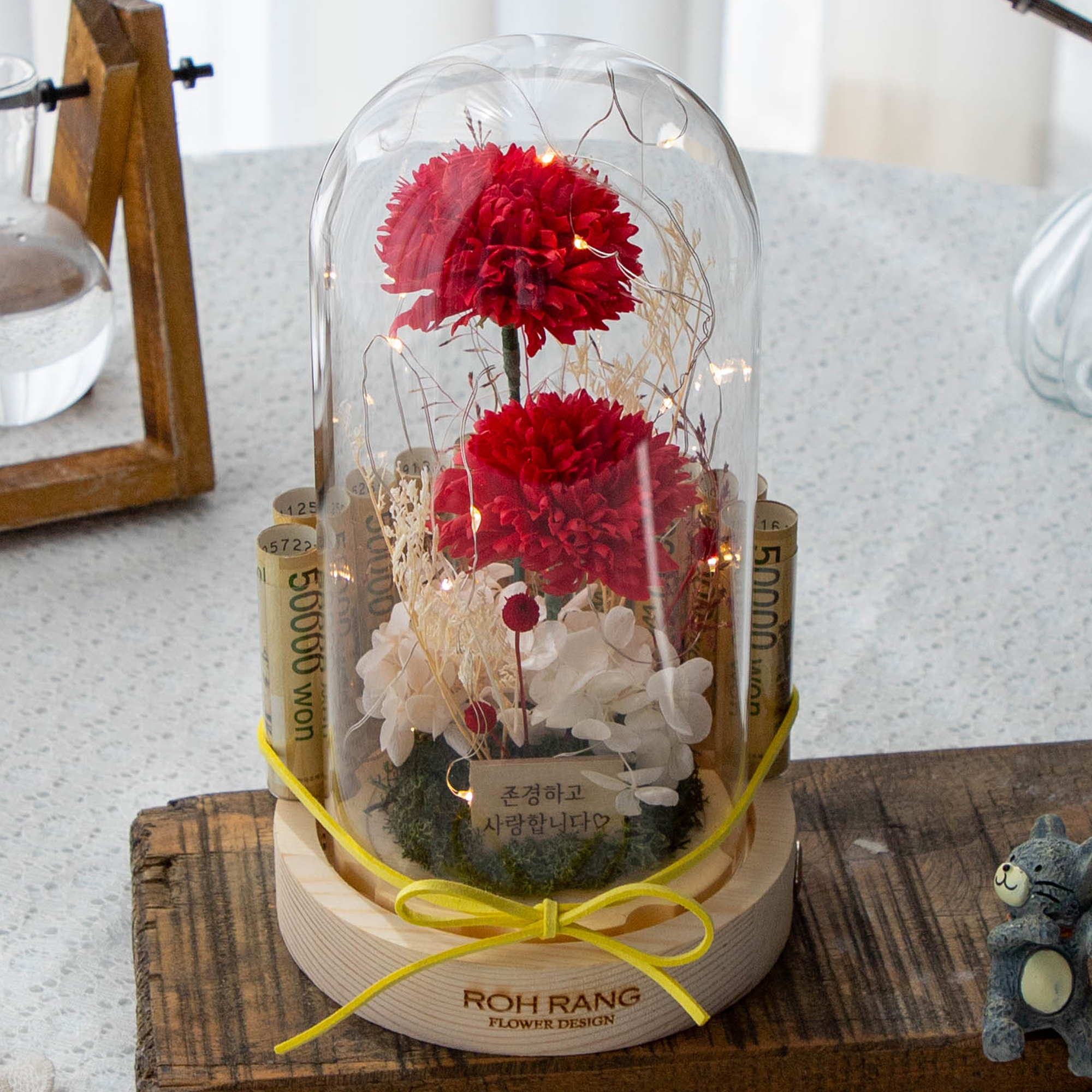 돈꽃다발 어버이날 카네이션 개업 돈다발 미니화환 꽃바구니