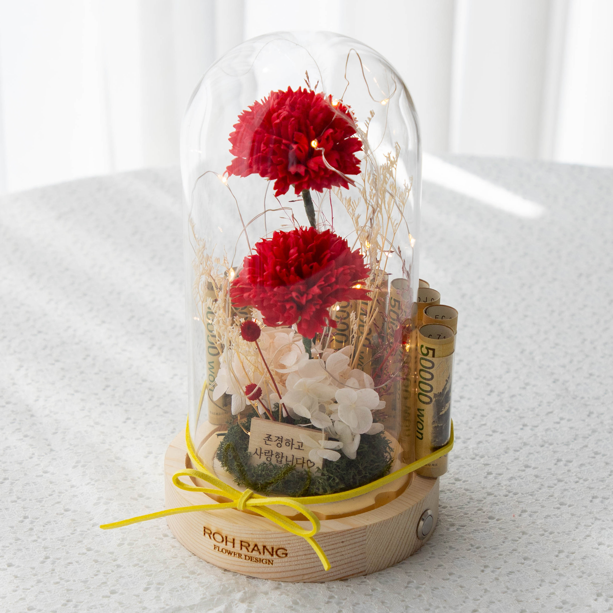 돈꽃다발 어버이날 카네이션 개업 돈다발 미니화환 꽃바구니