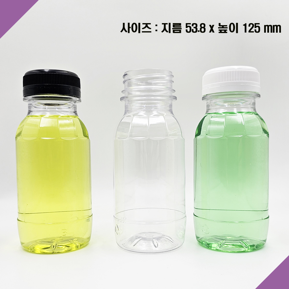 [보틀스] 190ml 원형 페트병 190미리 38파이 미니 주스 플라스틱병 PET병 공병 - 상세 이미지 3