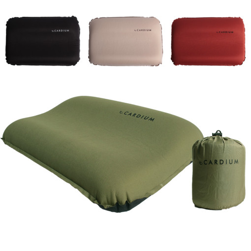 카디움 시그니처 자충 베개 에어 캠핑베개 휴대용 백패킹 수납파우치포함