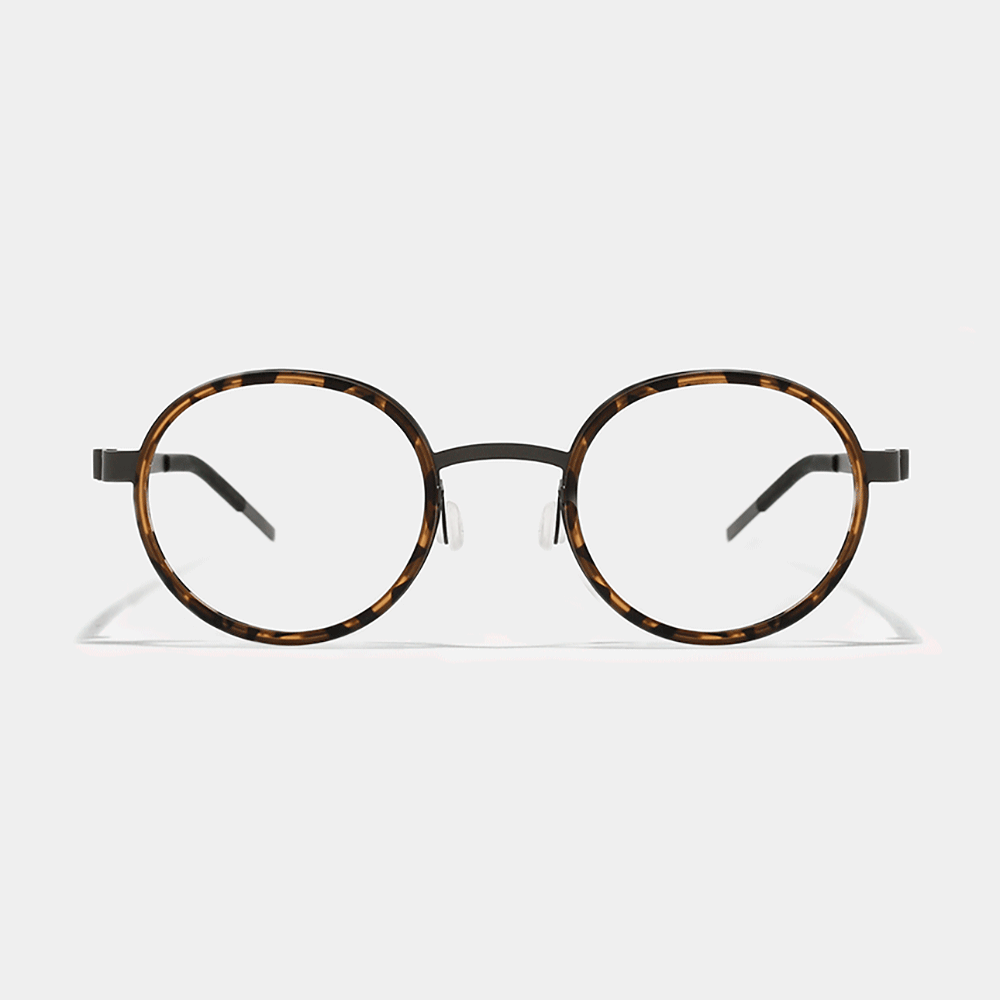 아키하루 6596 긱시크 호피 티타늄안경테 블루라이트차단 남자 여자 시력보호 패션 안경