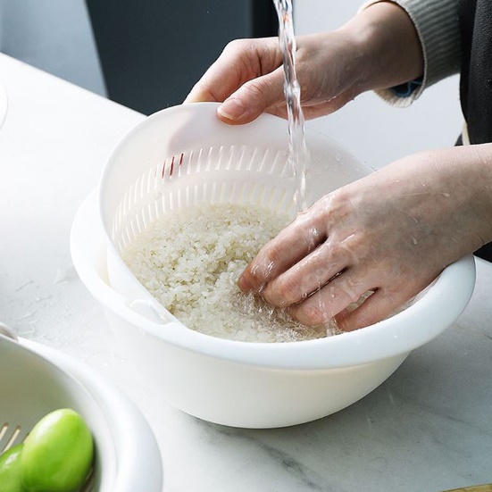 쌀씻는 통 쌀 세척 볼 바가지 그릇 쌀세척기 - 상세 이미지 2