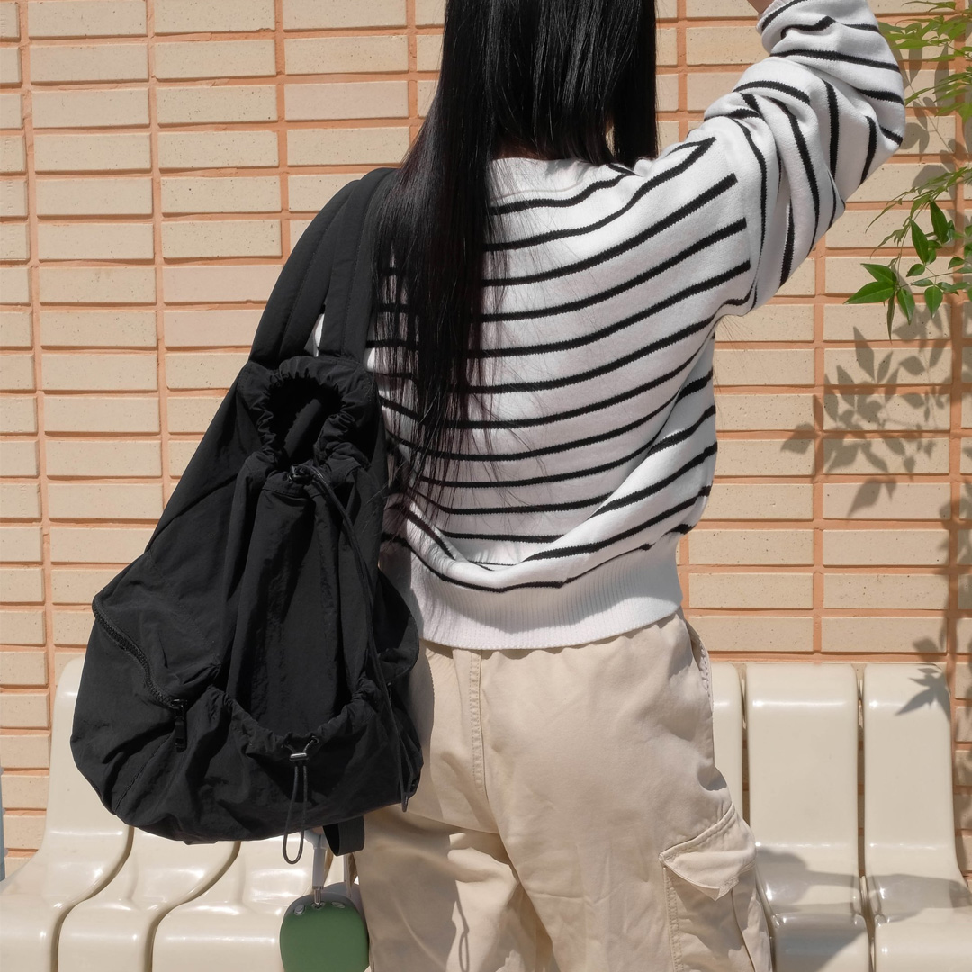 나일론 스트링 텀블러 백팩 3color 이미지 6