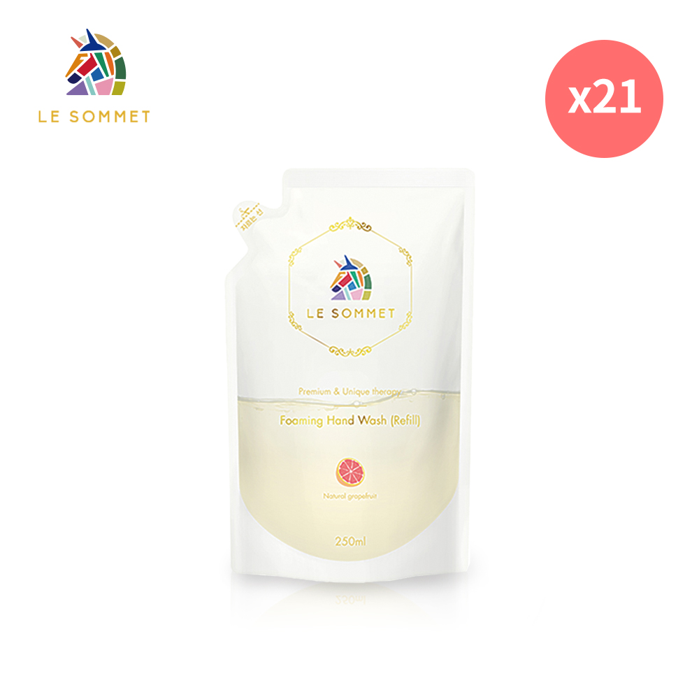 [대량구매] 르소메 프리미엄 포밍 핸드워시 리필 250ml 1박스(21개입) 자몽향 손세정제 리필용 - 상품 이미지